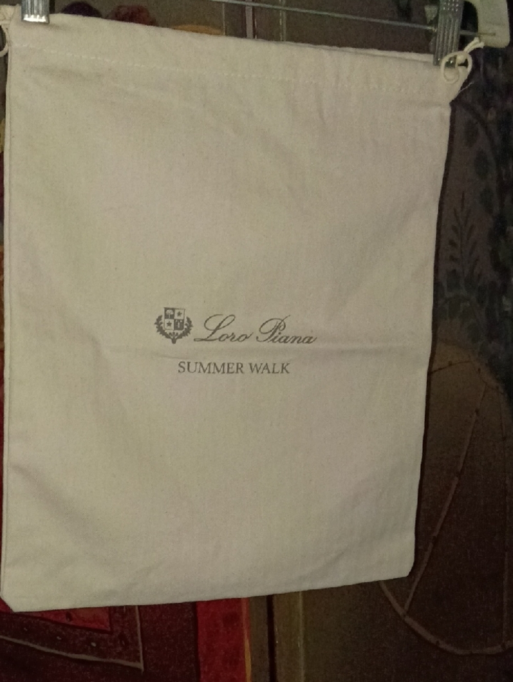 Loro Piana Cream 'Summer Walk' Drawstring Dust Bag